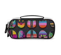 DWVSFJM Astuccio per matite in pelle PU Borsa per trucco portatile impermeabile con cerniera Flip Flops Astuccio per forniture per ufficio Borsa per trucco