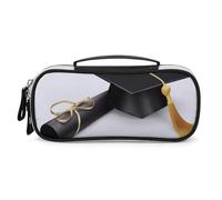 DWVSFJM Astuccio per matite in pelle PU borsa per trucco portatile impermeabile con cerniera laurea congratulazioni astuccio per forniture per ufficio borsa trucco