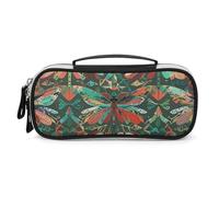 DWVSFJM Astuccio per matite in pelle PU borsa per trucco portatile impermeabile con cerniera libellula astuccio per matite per forniture per ufficio borsa per trucco