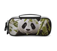DWVSFJM Astuccio per matite in pelle PU Borsa per trucco portatile impermeabile con cerniera Panda Pencil Pouch per forniture per ufficio borsa per trucco