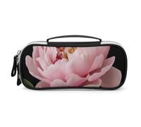 DWVSFJM Astuccio per matite in pelle PU borsa per trucco portatile impermeabile con cerniera peonia matita sacchetto per forniture per ufficio borsa trucco