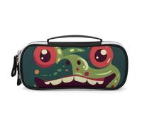 DWVSFJM Astuccio per matite in pelle PU Borsa per trucco portatile impermeabile con cerniera rana con bocca aperta astuccio per matite per forniture per ufficio borsa per trucco