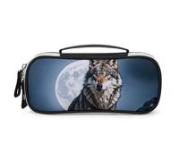 DWVSFJM Astuccio per matite in pelle PU Borsa per trucco portatile impermeabile con cerniera Timberwolves astuccio per forniture per ufficio borsa per trucco