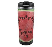 DWVSFJM Bicchiere isolato verde anguria in acciaio inossidabile doppia parete sottovuoto tazza da viaggio tazza in metallo isolato tazza di metallo grande capacità tazza da caffè riutilizzabile tazza