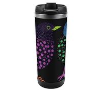 DWVSFJM Forme di animali Tumbler isolato in acciaio inossidabile doppia parete vuoto tazza da viaggio isolata tazza di metallo tazza di grande capacità tazza da caffè riutilizzabile con coperchio