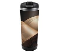DWVSFJM Il libro isolato Tumbler in acciaio inossidabile doppia parete vuoto tazza da viaggio isolata tazza di metallo tazza di grande capacità tazza da caffè riutilizzabile con coperchio regali