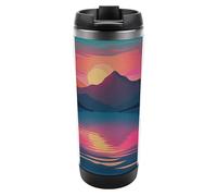 DWVSFJM Mountain Floor Plan Bicchiere isolato in acciaio inossidabile Tazza da viaggio sottovuoto a doppia parete Tazza in metallo isolata Tazza da auto di grande capacità Tazza da caffè