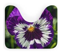 DWVSFJM Pansy Perfection - Tappeto da bagno a forma di U, 40,6 x 50,8 cm, assorbente, ad asciugatura rapida, antiscivolo, facile da pulire, per vasca da bagno e lavandino