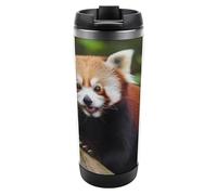 DWVSFJM Piccolo bicchiere isolato rosso in acciaio inossidabile doppia parete sottovuoto tazza da viaggio isolata tazza in metallo grande capacità tazza da caffè riutilizzabile tazza da caffè con