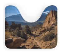 DWVSFJM Pikes Peak Colorado - Tappeto da bagno a forma di U, 40,6 x 50,8 cm, assorbente, ad asciugatura rapida, antiscivolo, facile da pulire, per vasca da bagno e lavandino