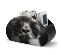 DWVSFJM - Scatola portaoggetti in pelle PU con 5 scomparti per telecomando per soggiorno, camera da letto, ufficio