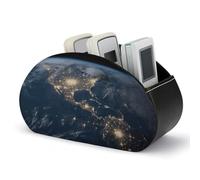 DWVSFJM - Scatola portaoggetti in pelle PU con 5 scomparti per telecomando per soggiorno, camera da letto, ufficio