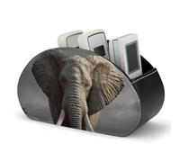 DWVSFJM - Scatola portaoggetti in pelle PU con design elefante 3D con 5 scomparti per controllo delle emozioni, supporto per soggiorno, camera da letto, ufficio