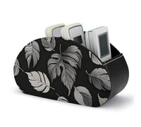 DWVSFJM - Scatola portaoggetti in pelle PU nera grigia con 5 scomparti per controllo delle emozioni per soggiorno, camera da letto, ufficio