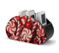 DWVSFJM - Scatola portaoggetti in pelle PU per telecomando, con 5 scomparti, per soggiorno, camera da letto, ufficio