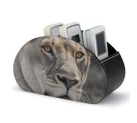 DWVSFJM - Scatola portaoggetti in pelle PU per telecomando, con 5 scomparti, per soggiorno, camera da letto, ufficio