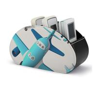 DWVSFJM - Scatola portaoggetti in pelle PU per telecomando, con 5 scomparti, per soggiorno, camera da letto, ufficio