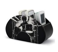 DWVSFJM - Scatola portaoggetti in pelle PU per telecomando, con 5 scomparti, per soggiorno, camera da letto, ufficio