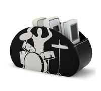 DWVSFJM - Scatola portaoggetti in pelle PU per telecomando, con 5 scomparti, per soggiorno, camera da letto, ufficio