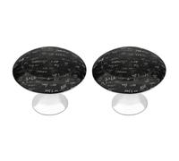 DWVSFJM Set di 2 pomelli per armadietti da cucina, per cassetti e armadietti, in acciaio inox, moderni, per comò e maniglie rotonde con motivo stampato carino