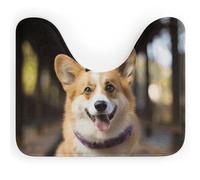 DWVSFJM Tappetino da bagno a forma di U con cane Corgi, 40,6 x 50,8 cm, assorbente, ad asciugatura rapida, antiscivolo, facile da pulire, per vasca da bagno e lavandino