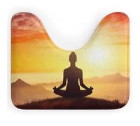 DWVSFJM Tappetino da bagno a forma di U per meditazione yoga, 40,6 x 50,8 cm, assorbente, ad asciugatura rapida, antiscivolo, facile da pulire, per vasca da bagno e lavandino