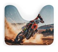 DWVSFJM Tappetino da bagno a forma di U per moto sportive, 40,6 x 50,8 cm, assorbente, ad asciugatura rapida, antiscivolo, facile da pulire, per vasca da bagno, lavandino