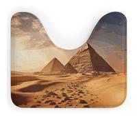 DWVSFJM Tappeto da bagno a forma di U a forma di piramide africana, 40,6 x 50,8 cm, assorbente, ad asciugatura rapida, antiscivolo, facile da pulire, per vasca da bagno e lavandino