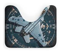 DWVSFJM Tappeto da bagno a forma di U Air Force Fighter, 40,6 x 50,8 cm, assorbente, ad asciugatura rapida, antiscivolo, facile da pulire, per vasca da bagno e lavandino