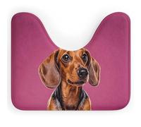 DWVSFJM Tappeto da bagno a forma di U con bassotto Weiner, 40,6 x 50,8 cm, assorbente, ad asciugatura rapida, antiscivolo, facile da pulire, per vasca da bagno e lavandino