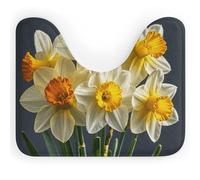 DWVSFJM Tappeto da bagno a forma di U con bouquet di narcisi, 40,6 x 50,8 cm, assorbente, ad asciugatura rapida, antiscivolo, facile da pulire, per vasca da bagno e lavandino