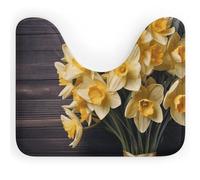 DWVSFJM Tappeto da bagno a forma di U con bouquet di narcisi, 40,6 x 50,8 cm, assorbente, ad asciugatura rapida, antiscivolo, facile da pulire, per vasca da bagno e lavandino