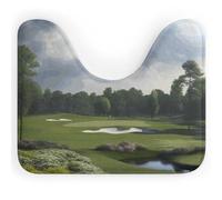 DWVSFJM Tappeto da bagno a forma di U con campo da golf, 40,6 x 50,8 cm, assorbente, ad asciugatura rapida, antiscivolo, facile da pulire, per vasca da bagno e lavandino