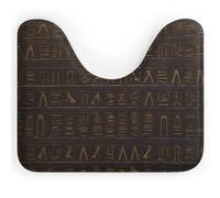 DWVSFJM Tappeto da bagno a forma di U con geroglifico egiziano antico, 40,6 x 50,8 cm, assorbente, ad asciugatura rapida, antiscivolo, facile da pulire, per vasca da bagno e lavandino