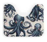 DWVSFJM Tappeto da bagno a forma di U con motivo polipo, 40,6 x 50,8 cm, assorbente, ad asciugatura rapida, antiscivolo, facile da pulire, per vasca da bagno e lavandino
