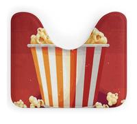 DWVSFJM Tappeto da bagno a forma di U con popcorn a forma di cartone animato, 40,6 x 50,8 cm, assorbente, ad asciugatura rapida, antiscivolo, facile da pulire, per vasca da bagno e lavandino