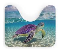 DWVSFJM Tappeto da bagno a forma di U con tartaruga marina viola Hawaii 40,6 x 50,8 cm, assorbente, ad asciugatura rapida, antiscivolo, facile da pulire, per vasca da bagno, lavandino