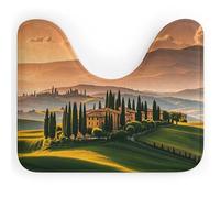 DWVSFJM Tappeto da bagno a forma di U toscano Italia, 40,6 x 50,8 cm, assorbente, ad asciugatura rapida, antiscivolo, facile da pulire, tappetino per vasca da bagno, lavandino