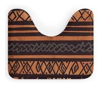 DWVSFJM Tappeto da bagno africano in tessuto di fango tribale a forma di U, 40,6 x 50,8 cm, assorbente, ad asciugatura rapida, antiscivolo, facile da pulire, per vasca da bagno e lavandino