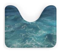DWVSFJM The Deep Blue Sea - Tappeto da bagno a forma di U, 40,6 x 50,8 cm, assorbente, ad asciugatura rapida, antiscivolo, facile da pulire, per vasca da bagno, lavandino