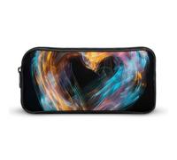 DWVTFSM Astuccio per matite a forma di cuore luminoso, grande capacità, grazioso astuccio per matite e cosmetici, per donne e uomini