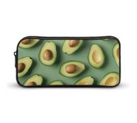 DWVTFSM Astuccio per matite con motivo verde, grande capacità, grazioso astuccio per matite e cosmetici, per donne e uomini