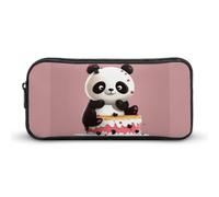 DWVTFSM Astuccio per matite con panda e matite, grande capacità, grazioso astuccio per trucchi e cosmetici, per donne e uomini