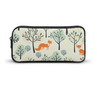 DWVTFSM Astuccio per matite con scritta in inglese "There is a Fox in the Tree", grande capacità, grazioso astuccio per cosmetici, per donne e uomini