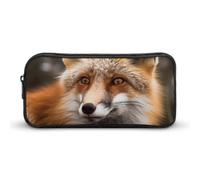 DWVTFSM Astuccio per matite con scritta in lingua inglese "The Fox Looks Into The Distance - Astuccio per penne e matite, grande capacità, per trucchi e cosmetici, per donne e uomini