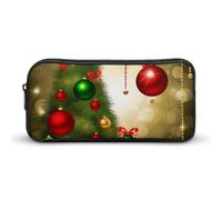 DWVTFSM Astuccio per matite con scritta "Merry Christmas", grande capacità, grazioso astuccio per cosmetici, per donne e uomini