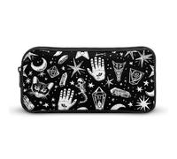 DWVTFSM Astuccio per matite con simboli misteriosi, grande capacità, grazioso astuccio per matite, cosmetici, per donne e uomini