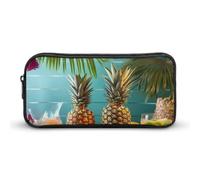 DWVTFSM Astuccio per matite tropicale, grande capacità, grazioso astuccio per matite e cosmetici, per donne e uomini