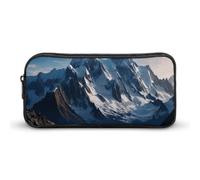 DWVTFSM Astuccio portapenne con montagna che si scioglie con neve e montagna, grande capacità, grazioso astuccio per trucchi e cosmetici, per donne e uomini