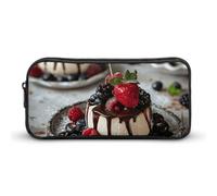 DWVTFSM Astuccio portapenne con torta al cioccolato e formaggio, grande capacità, astuccio per matite e cosmetici, per donne e uomini